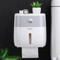 Strong Adhesive Toilet Paper Holder No Drilling Bath Fixtures 3M Self-adhesive with Waterproof and Dust Cover