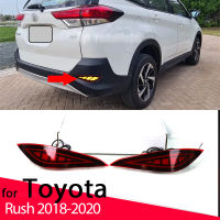 ฟังก์ชั่น LED Reflector โคมไฟหมอกด้านหลังกันชนไฟเบรคสำหรับ Toyota Rush 2018 2019 2020 1คู่ LED กันชนเบรค Light