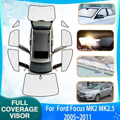 ¤✿ Car Full Cover Sunshades For Ford Focus 2 MK2 2.5 Hatchback 2005 2011 Windows Sun Visors Sunscreen Window Sunshade Accessories