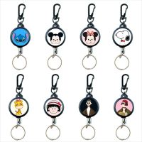 LIDIP Cute Exhibition Card Student Bag Pendant Keychain Keyring ID Card Clips Badge Reel Clip Badge Holders Retractable Badge Reel