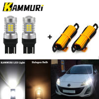 KAMMURI White W215W LED CANBUS No Error 7443 T20 W21 5W LED Bulb For 2009-2016 Fiat 500 LED Day DRL Daytime Running Lights