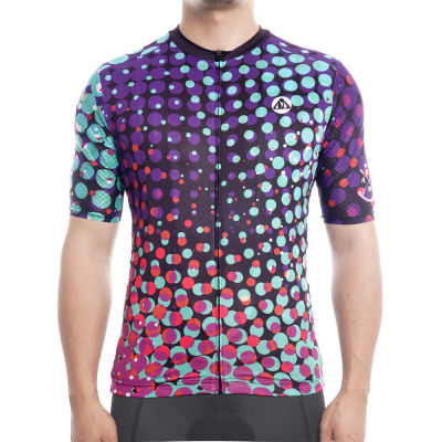 Racmmer Pro AERO Cycling Jersey Summer Mens Racing Bike Mtb Jersey Multicolor Dot Super-Light Bicycle Jersey Cycling Clothing