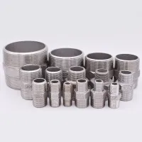 1/8 1/4 3/8 1/2 3/4 1 1-1/4 1-1/2 BSP Male to Male Thread Hex Nipple Threaded Reducer Pipe Fitting Stainless Steel 304