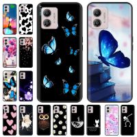 For Motorola Moto E13 Case 6.5" Cute Print Black Silicone Soft Phone Case For Moto E13 Back Cover Case E 13 Capas Shell Fundas