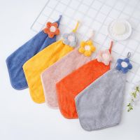 [COD] Hand towels can be hung with kitchen rags coral velvet bathroom gifts