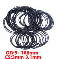 【2023】NBR O Ring Seal Gasket Thickness CS3mm 3.1mm OD9~166mm Nitrile Butadiene Rubber Spacer Oil Resistance Washer Round Shape Black