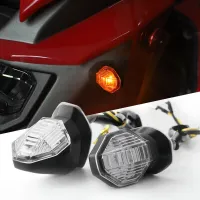 2Pcs Universal Motorcycle Turn Signal Indicator Light Lamp Bulbs Black Amber 12V