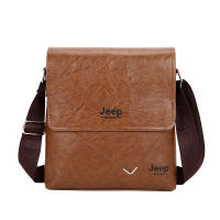 JEEP กระเป๋าสะพายไหล่ กระเป๋าเมสเซนเจอร์หนัง สำหรับผู้ชาย Messenger Bag PU Leather