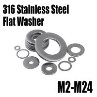 5/10/30PCS M2 M2.5 M3 M4 M5 M6 M8 M10 M12 M14 M16 M18 M20 M22 M24 316 Stainless Steel Flat Washer Plain Washer Flat Gasket Ring