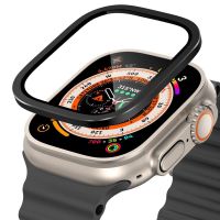 ✌☃♕ กระจกนิรภัยสำหรับ Apple Watch Ultra 49mm ป้องกันหน้าจอกรอบโลหะ Anti-Scratch สำหรับ iWatch Series 49mm เท่านั้น