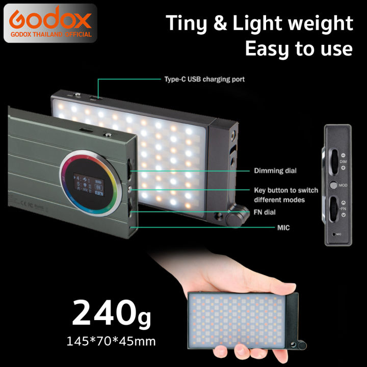 godox-led-m1-rgb-13w-2500-8500k-2410mah-รับประกันศูนย์-godox-thailand-3ปี