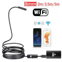 WIFI Endoscope Camera 8MM 25M Waterproof Soft Cable Inspection Camera USB Endoscope Borescope IOS Endoscope For Iphone