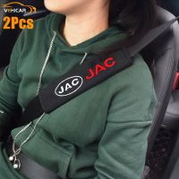 VEHICAR 2PCS Cotton Car Safety Belt Cover For JAC Car Logo Knitting Seat Belt Pads Shoulder Protectorcar Accessories Universal Seat Covers