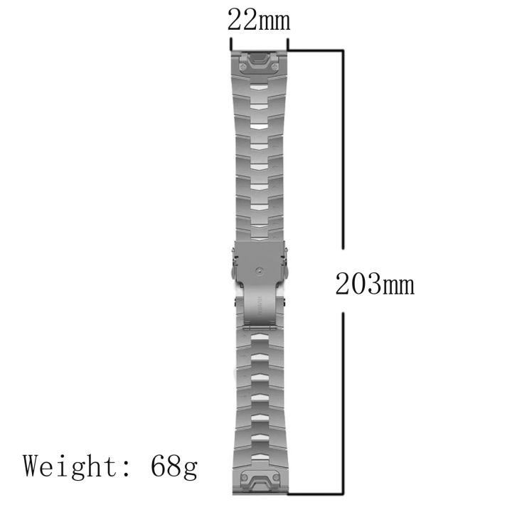 สำหรับ-garmin-instinct-crossover-22mm-ไทเทเนียมอัลลอยเชื่อมจักรยานสายนาฬิกาข้อมือ-สีดำ-ขายเอง