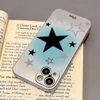 เคสโทรศัพท์ซิลิโคน TPU แบบนิ่ม ชุบไฟฟ้า กันกระแทก ลายดาว สําหรับ IPhone 14 13 12 11 Pro Mini XS Max XR X 8 7 6S + Plus