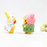 7pcs Creative Pikachu Figurines Model Toy Delicate and Compact Decorative Model Toy for Living Room Desktop Decoration