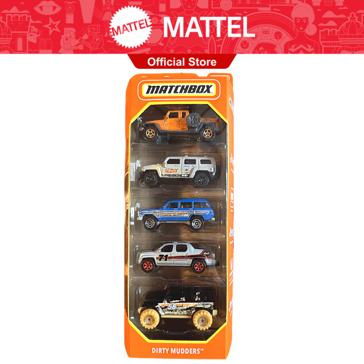 Matchbox Hero City 5 Car Pack Die-cast Vehicle (Dirty Mudders, Blue ...