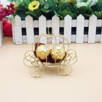 Diy Pumpkin Carriage Golden Wrought Iron Wedding Candy Box Gift Packaging Display Tin Box Wedding Party Decoration Storage Boxes