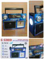 G-GOOD วิทยุ AM/FM/SW 3 BAND RADIO มีบลุทูธในตัว  เล่นเพลงผ่าน TF Card ,SD, USB มีไฟฉายในตัว มีนาฬิกาในตัว ใช้ได้ทั้งไฟบ้าน/แบตฯ