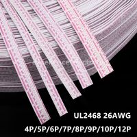 1 meter UL2468 Flat Ribbon Cable 26AWG LED Display Screen 2.54mm Red And White PVC Ribbon Cable 4P 5P 6P 7P 8P 9P 10P 12P Wires Leads Adapters