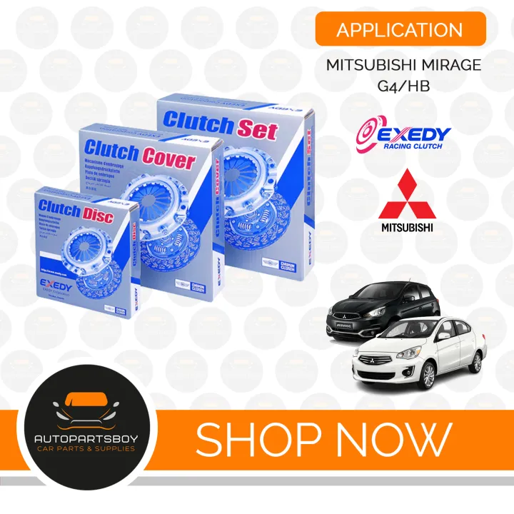 EXEDY CLUTCH KIT FOR MITSUBISHI MIRAGE G4 MITSUBISHI MIRAGE HATCHBACK (CLUTCH DISC + PRESSURE