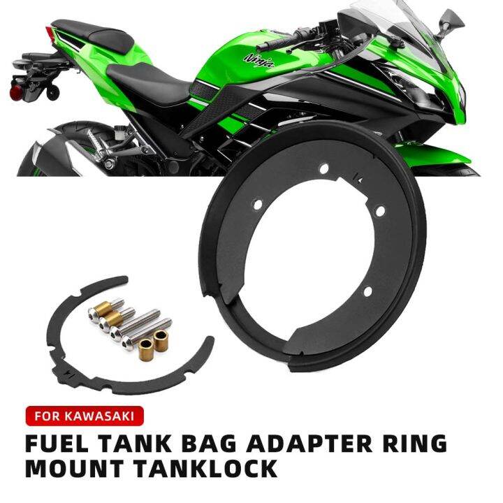 ถุงถังน้ำมันถังแหวนรองเลนส์กล้องถ่ายรูปสำหรับ-kawasaki-ninja250-300-z250-300-ktm-690ถังดยุคกระเป๋าหน้าแปลนถุงน้ำมัน