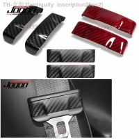 【CW】◘﹍✐  Real Carbon Seatbelt Buckle Cover Tesla 3/Y 2017-2022 Accessories 2Pcs Car Safety Clip Protector