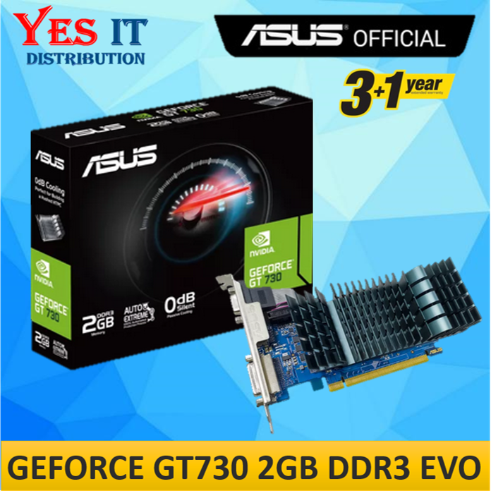 ASUS NVIDIA GeForce GT 730 Graphics Card GT730-SL-2GD3-BRK-EVO (PCIe 2.0,  2GB DDR3 Memory, Low-Profile, Auto-Extreme Technology, GPU Tweak II)