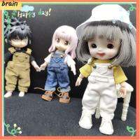 BRAIN แฟชั่น สำหรับ1/12Bjd สำหรับ OB11Dolls 1/11 เสื้อผ้าตุ๊กตา เสื้อผ้าแฟชั่น Obitsu11อุปกรณ์ตุ๊กตา กางเกงผ้ายีนส์