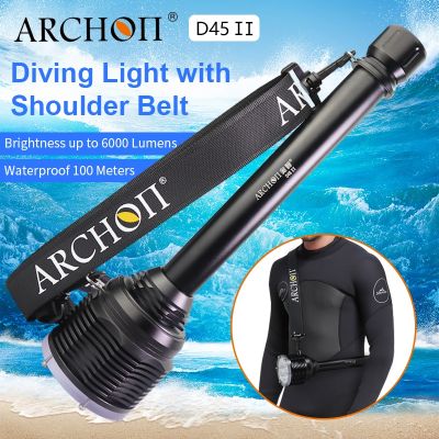 [COD] ARCHON D45 II Underwater Dive Flashlight 6000LM 100M 6xXM-L2 Scuba Torch Diving Lights for Caping and Cave Exploring