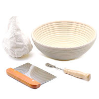 Bread Proofing Basket Set 10 Inch Round natural rattan bread fermentation basket for Artisan &amp; Home Bakers