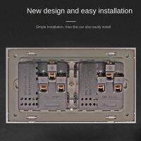 Hot International Universal 5-Hole USB Wall Socket, Type-C ซ็อกเก็ตไฟคู่แบบชาร์จเร็วอัจฉริยะ,AC110V-250V