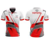 (ALL IN STOCK XZX)   Toyota Car Custom Name 3D Racing Polo Shirt For Men And Women  03  (Free customized name logo for private chat, styles can be changed with zippers or buttons)