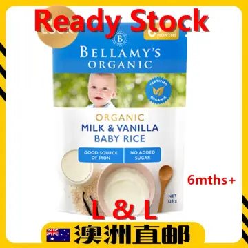 Bellamy's organic milk and vanilla best sale baby rice