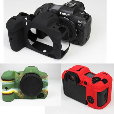 Nice Soft Silicone Rubber Camera Protective Body Cover Case Skin For canon EOS R5  R6 Bottom Case With Battery Opening   Bag