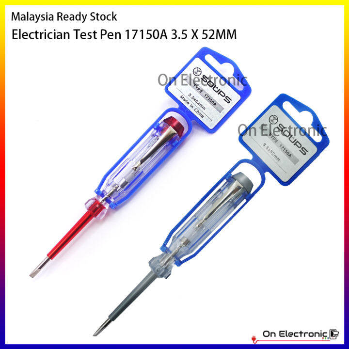 Electrician Test Pen 17150A 3.5 X 52MM Grey/Red Lazada