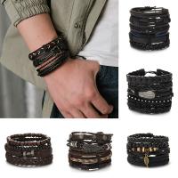 Mens Bracelets High quality 2022 Bohemian Leather Twined Cross Violin Wing Bracelet Bangle For Men Handmade Bracelets Jewelry Charms and Charm Bracel