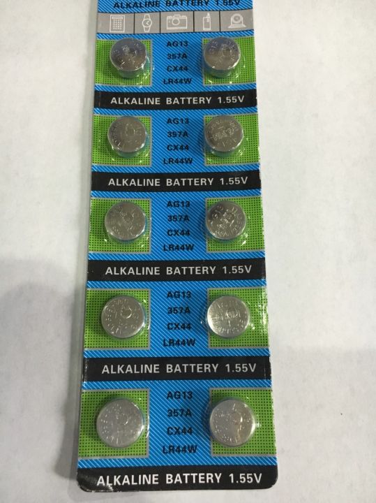 ถ่านกระดุม-ถ่านนาฬิกา-lr44-alkaline-battery-1-55v-แพ็คละ-10-ก้อน