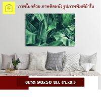 REAL HOME ภาพใบกล้วย  ขนาด 90x50ซม. (ก.xส.) ภาพสีเขียว ภาพใบไม้ ภาพติดผนัง ภาพตกแต่ง ภาพพิมพ์ กรอบรูปติดผนัง กรอบรูป ภาพแขวน ภาพแต่งบ้าน กรอบลอย