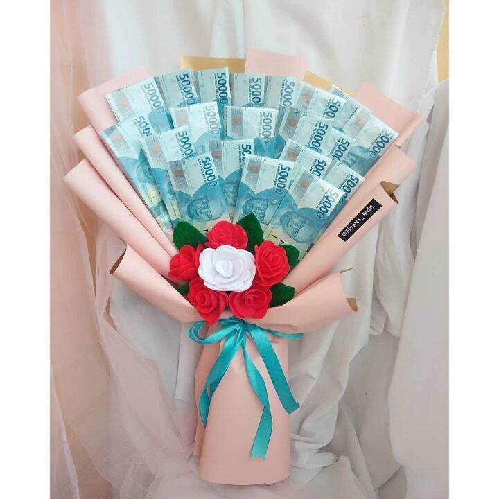 Buket Uang 1Jt /Buket Wisuda/Wedding Bucket/ Buket Lamaran / Buket Unik