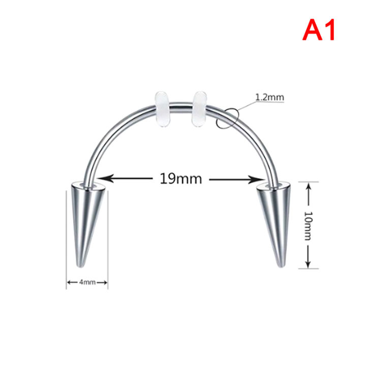 จัดส่งรวดเร็ว-แท่งเหล็กไทเทเนียม1ชิ้นเจาะปากแนวพังก์มีหนามเจาะริมฝีปากเขี้ยวแวมไพร์กระดูกอ่อนหูต่างหูเจาะเครื่องประดับเทรนด์2021
