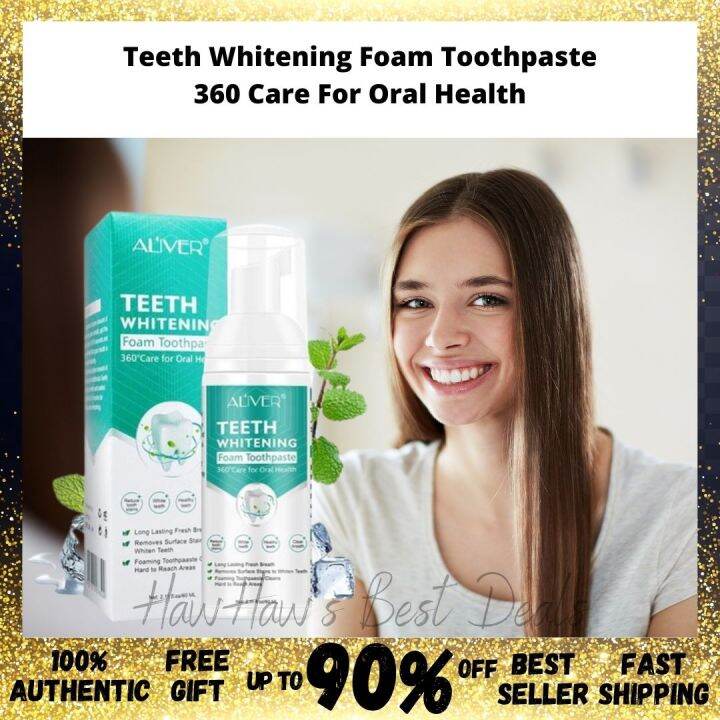 🦷 Hot Selling Authentic Teeth Whitening Foam Toothpaste 360 Care For