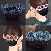 Professional Embroidery Nurse Head Flower Net Pocket Stewardess Hotel Hair Net Korean Bow Hair Accessories Hairpin Headwear