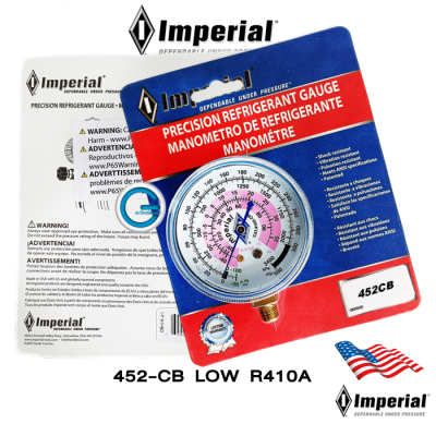 Imperial หัวเกจ อิมพีเรียล 452-CB ทางต่ำ LOW R-410A สำหรับแทน Gauge Heads for all Manifolds