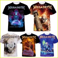 แฟชั่นใหม่ Megadeth พิมพ์ผู้ชายผู้หญิงท็อปส์สะโพกป๊อปเสื้อยืด