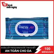 HCMKhăn Uớt Fressi 99% Nước Tinh Khiết An Toàn Cho Da 100 Miếng gói