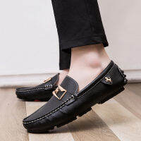 Comfort Men Loafers ขนาดใหญ่38-48 Handmade Men รองเท้าแตะ Breathable Slip บนรองเท้าหนังชาย Mocassins รองเท้า008