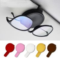 【cw】hot Magnetic Pu Leather Car Glasses Clip Multi-function Bill Card Holder Sunglasses Installation Safe