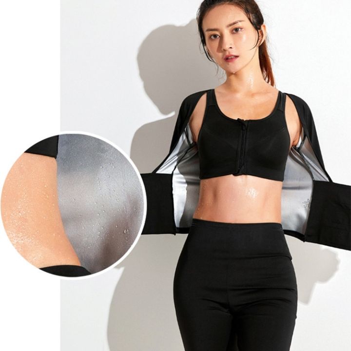 cod-sweating-womens-sports-abdomen-short-sleeved-fitness-high-intensity-running-thin-waist-tight-sweating-large-size-burst-sweat-wholesale