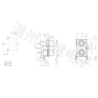 Holiday Discounts AV Two-Hole Core Socket 3-Pin RCA Seat PCB Welding Audio Video Lotus Holder AV2-8.4-8